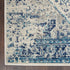 5' X 7' Ivory And Light Blue Floral Medallion Distressed Area Rug